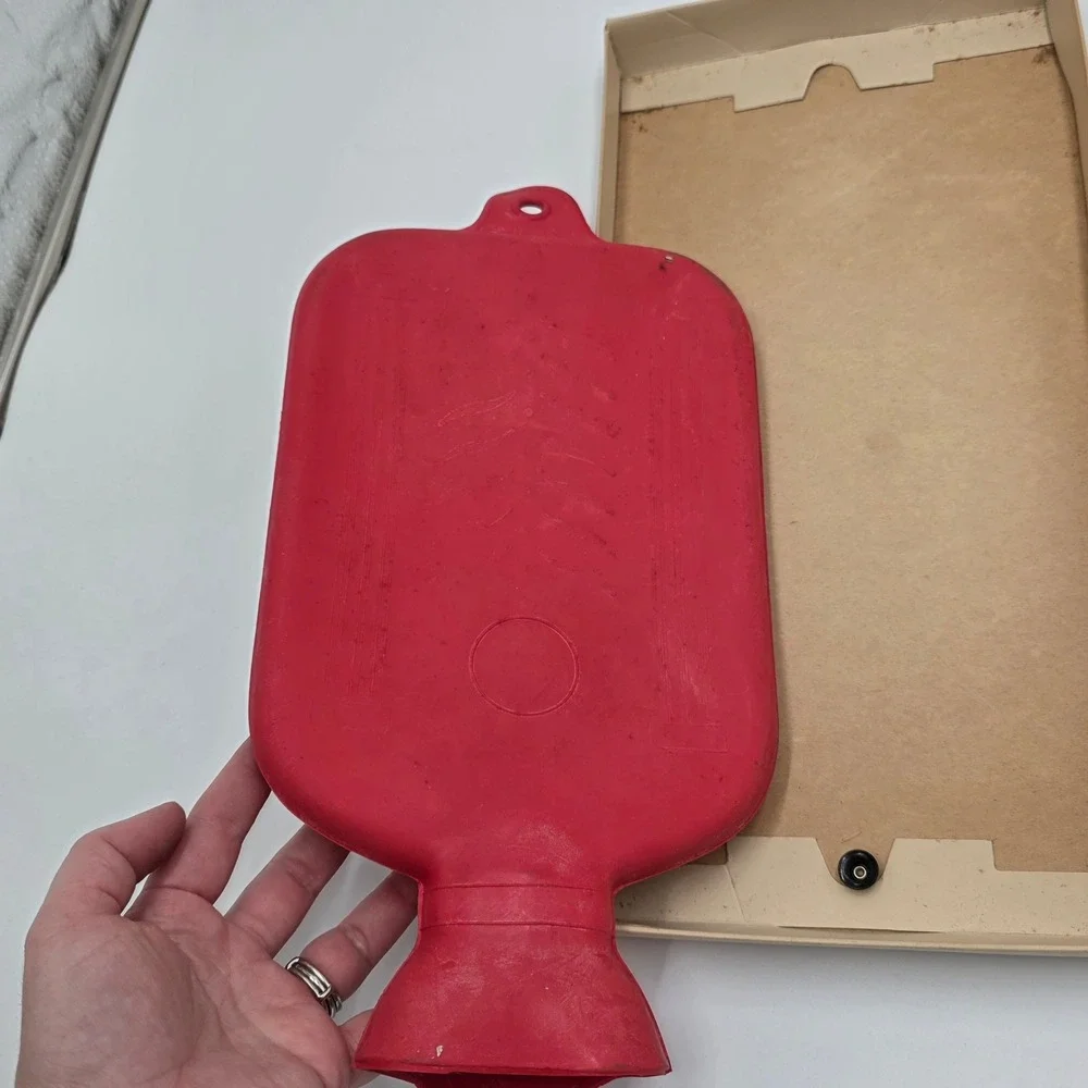 Goodhealth Water Bottle Number 35B Red Rubber‎ Vintage USA Ashland Rubber Works